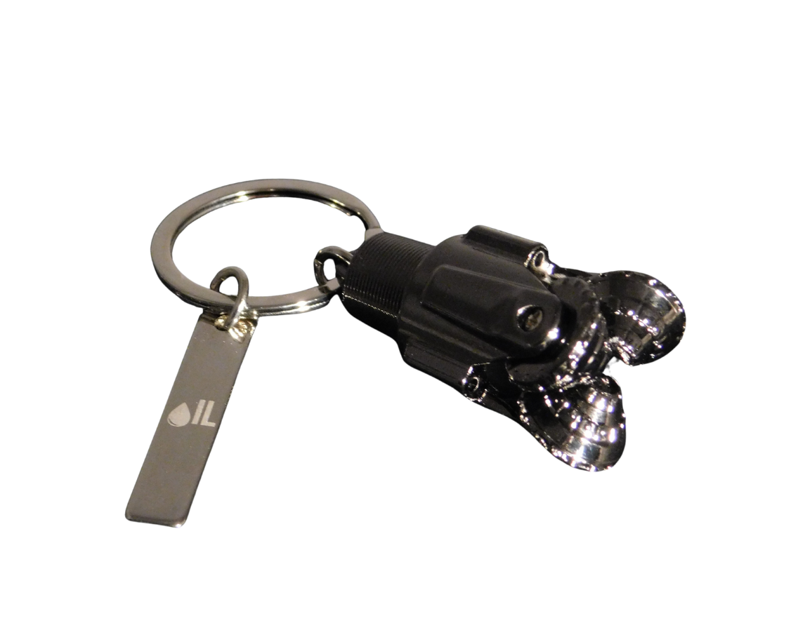 Black Drill Bit Keychain