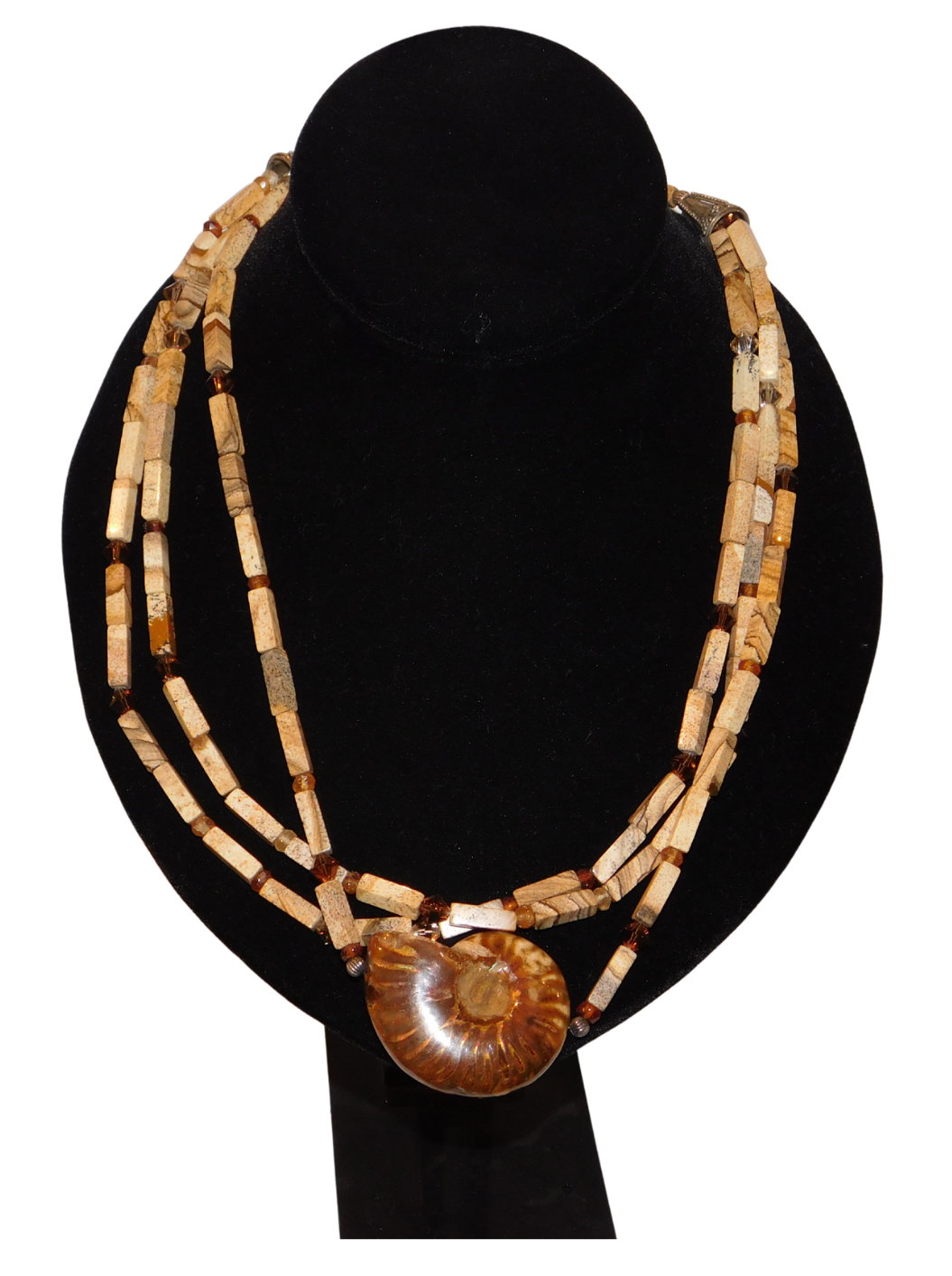 Desert Jasper Ammonite Necklace