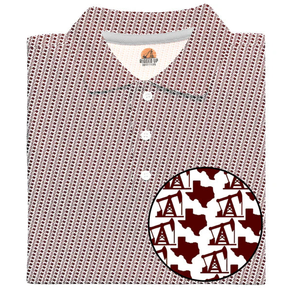 Maroon Petro Permian Polo