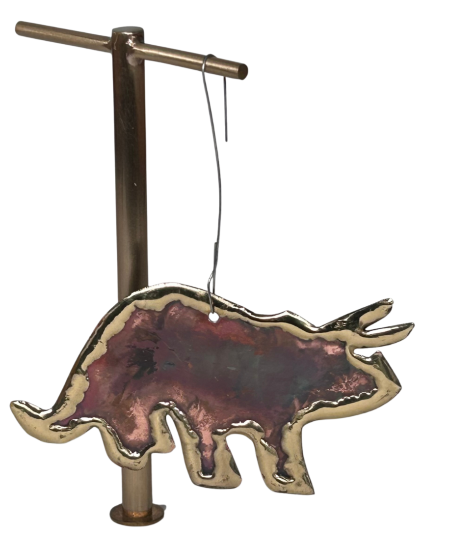 Copper Dino Ornament