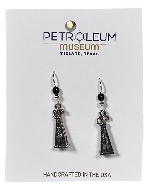 DERRICK PUMPJACK TEXAS EARRING - CHARM