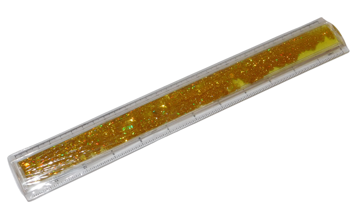 Water Glitter Ruler