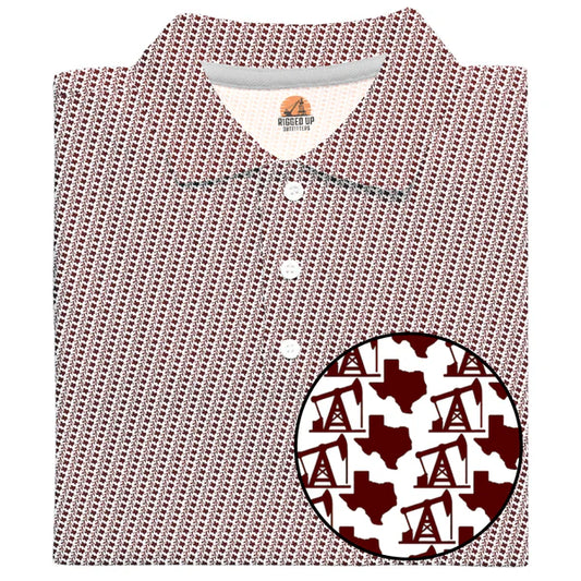 Maroon Petro Permian Polo
