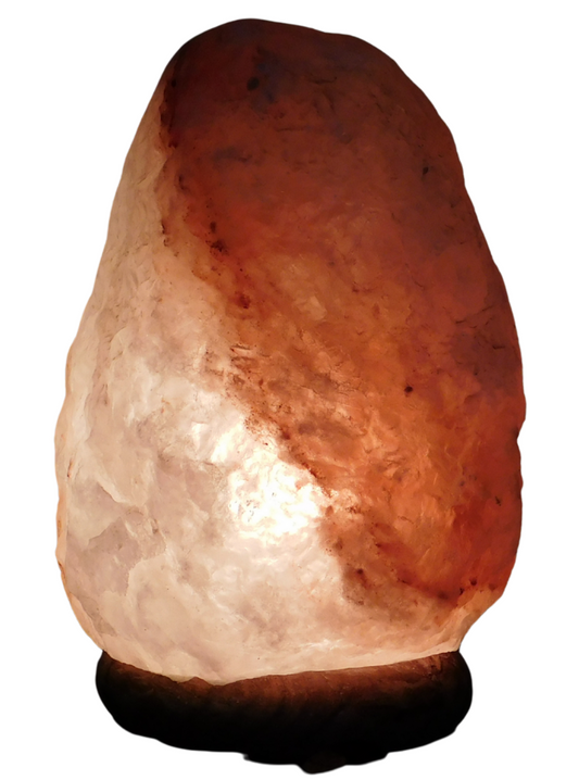 Large Salt Lamp w/ Wooden Base
