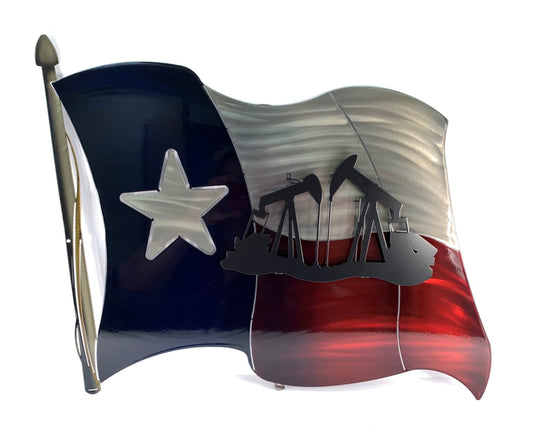 3D Texas Flag with Pumpjacks
