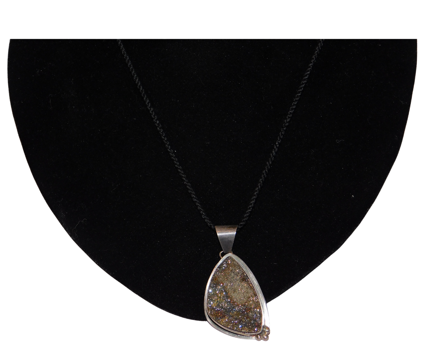 Rainbow Pyrite Druzy Necklace